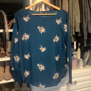 Long sleeve floral blouse